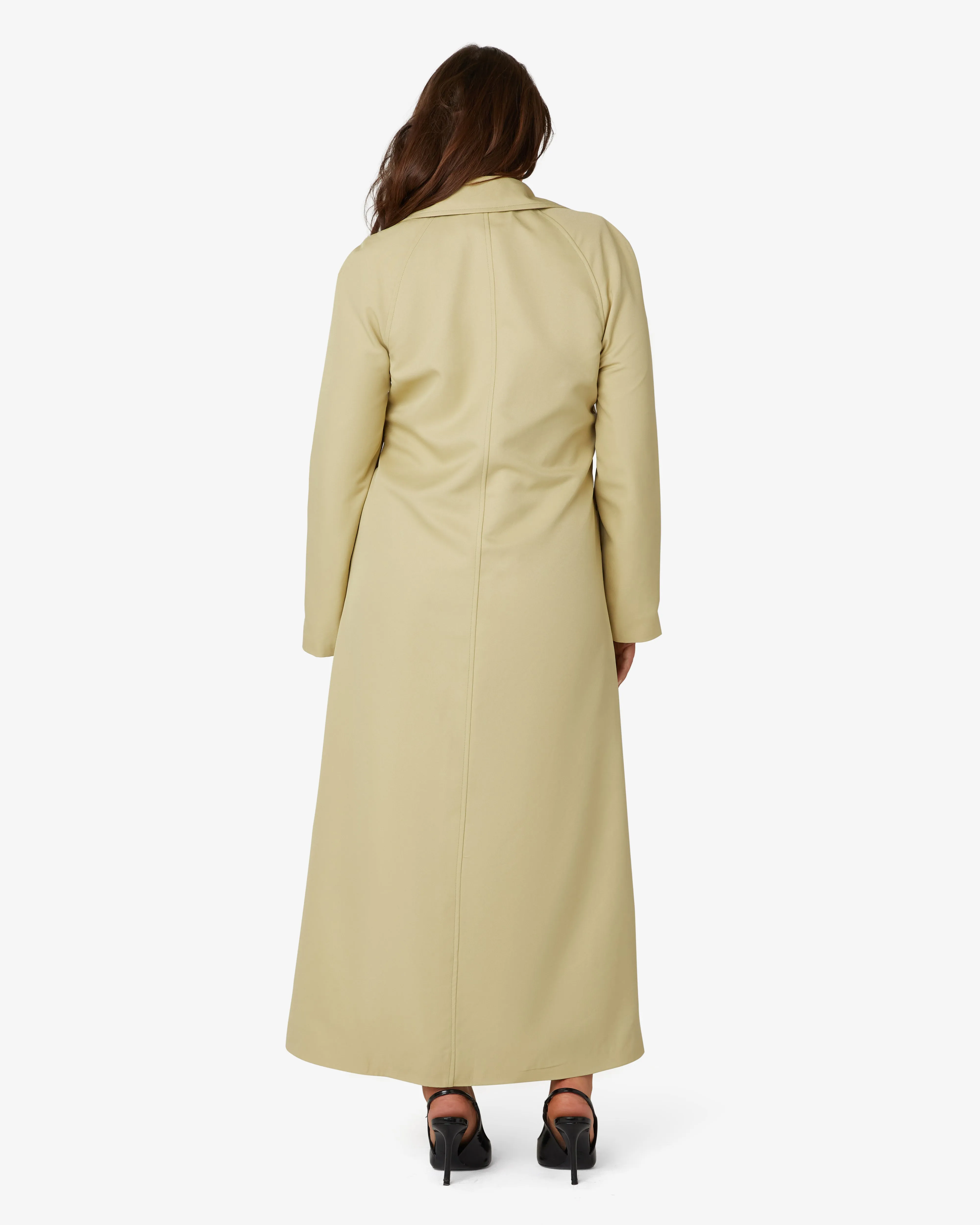 Spring/Summer Single Breasted Longline Collared Mac Coat (1204-SP)