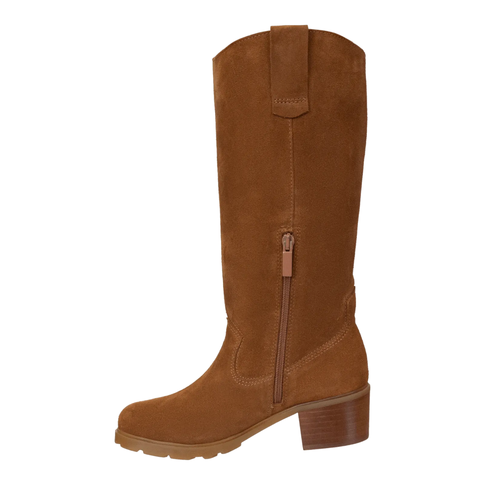 TALLOW in CAMEL Heeled Mid Shaft Boots