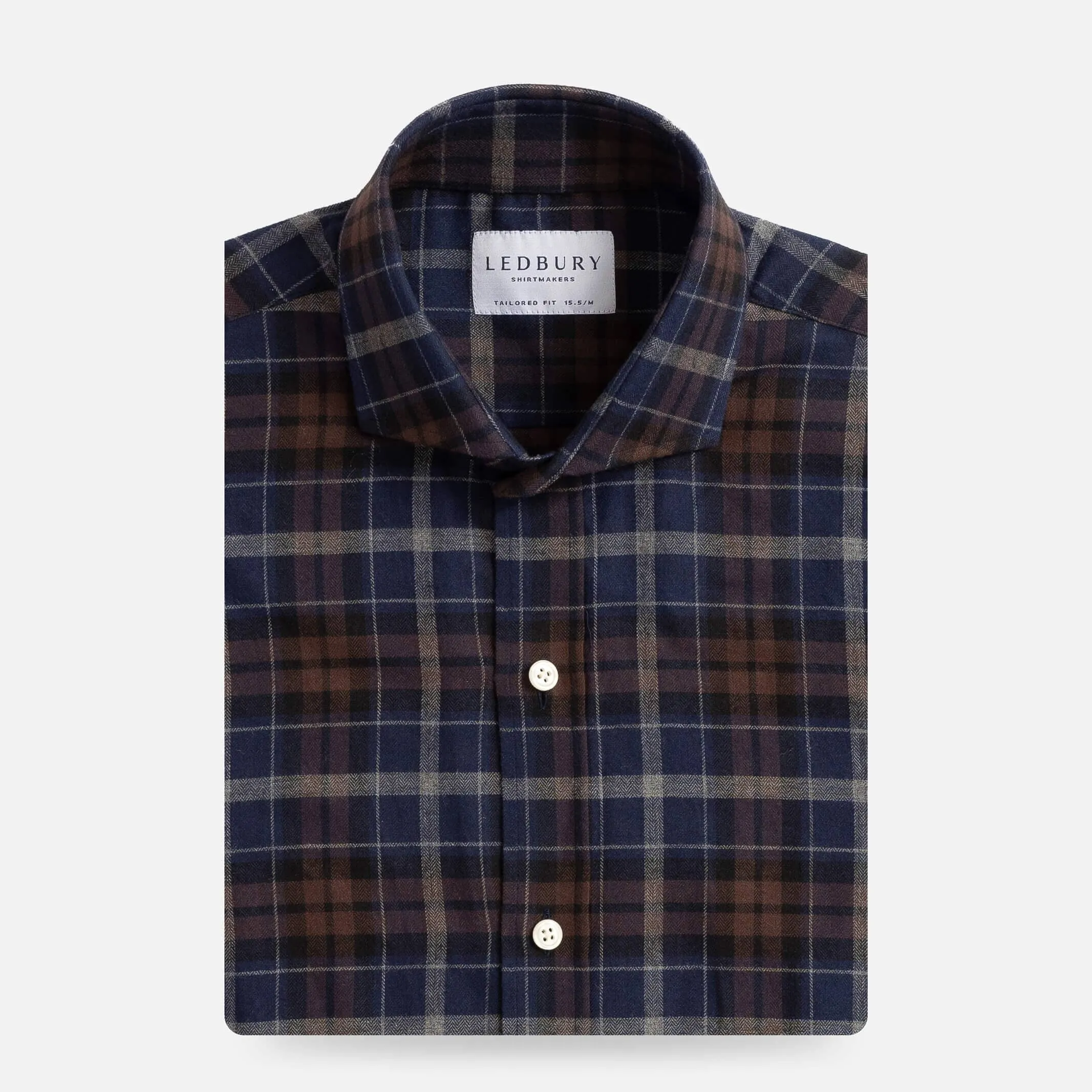 The Dark Multi Blue Whitlock Plaid Custom Shirt