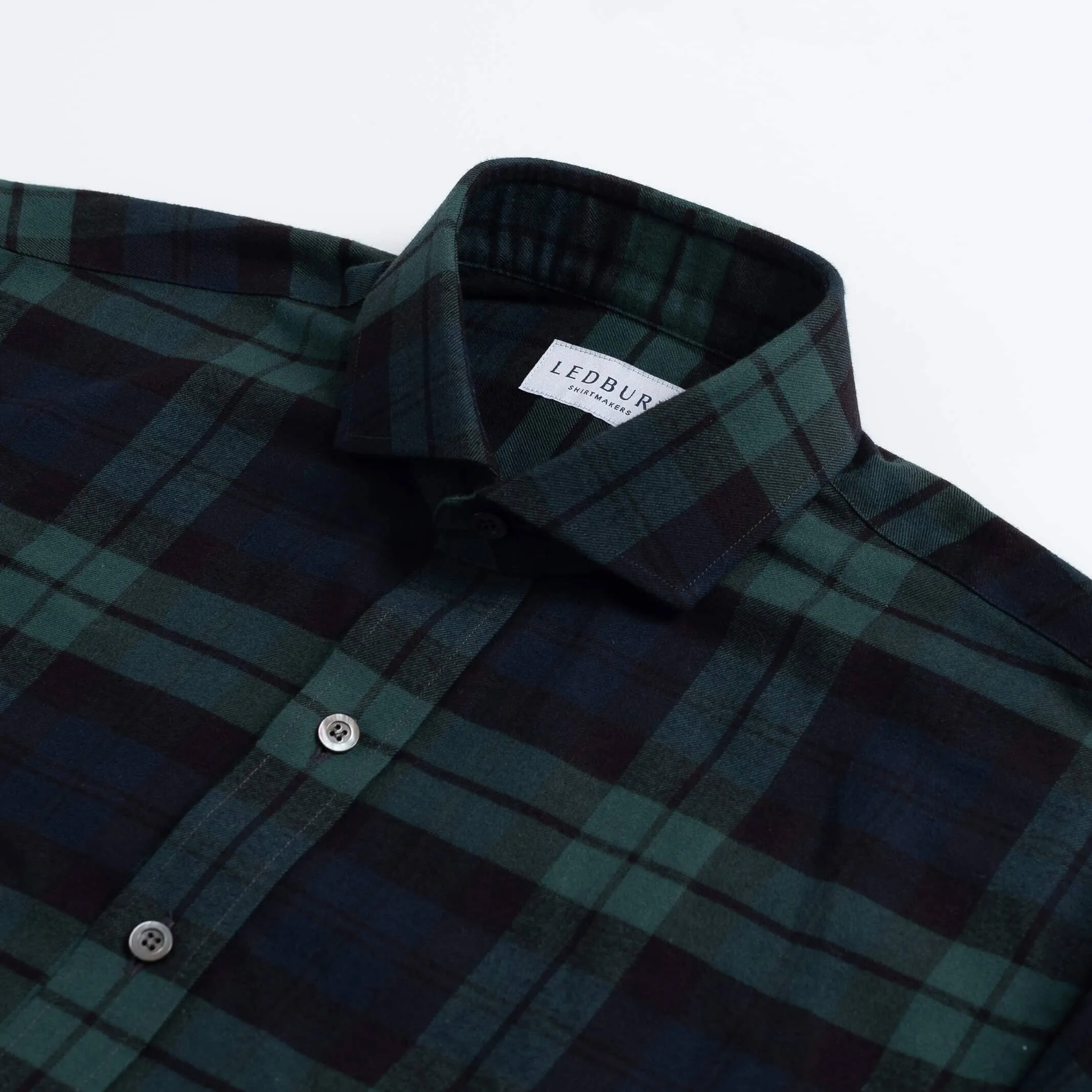 The Navy Gibbs Flannel Custom Shirt