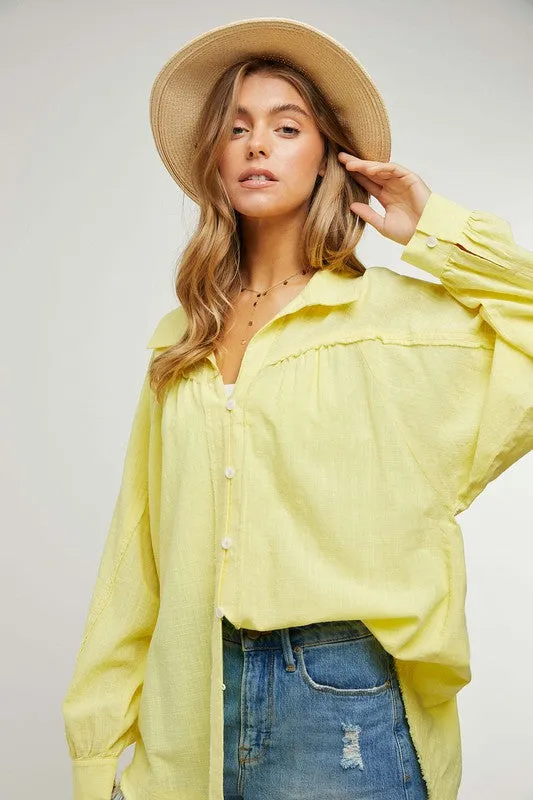 Top - " Davi & Dani" Button Down Relaxed Fit