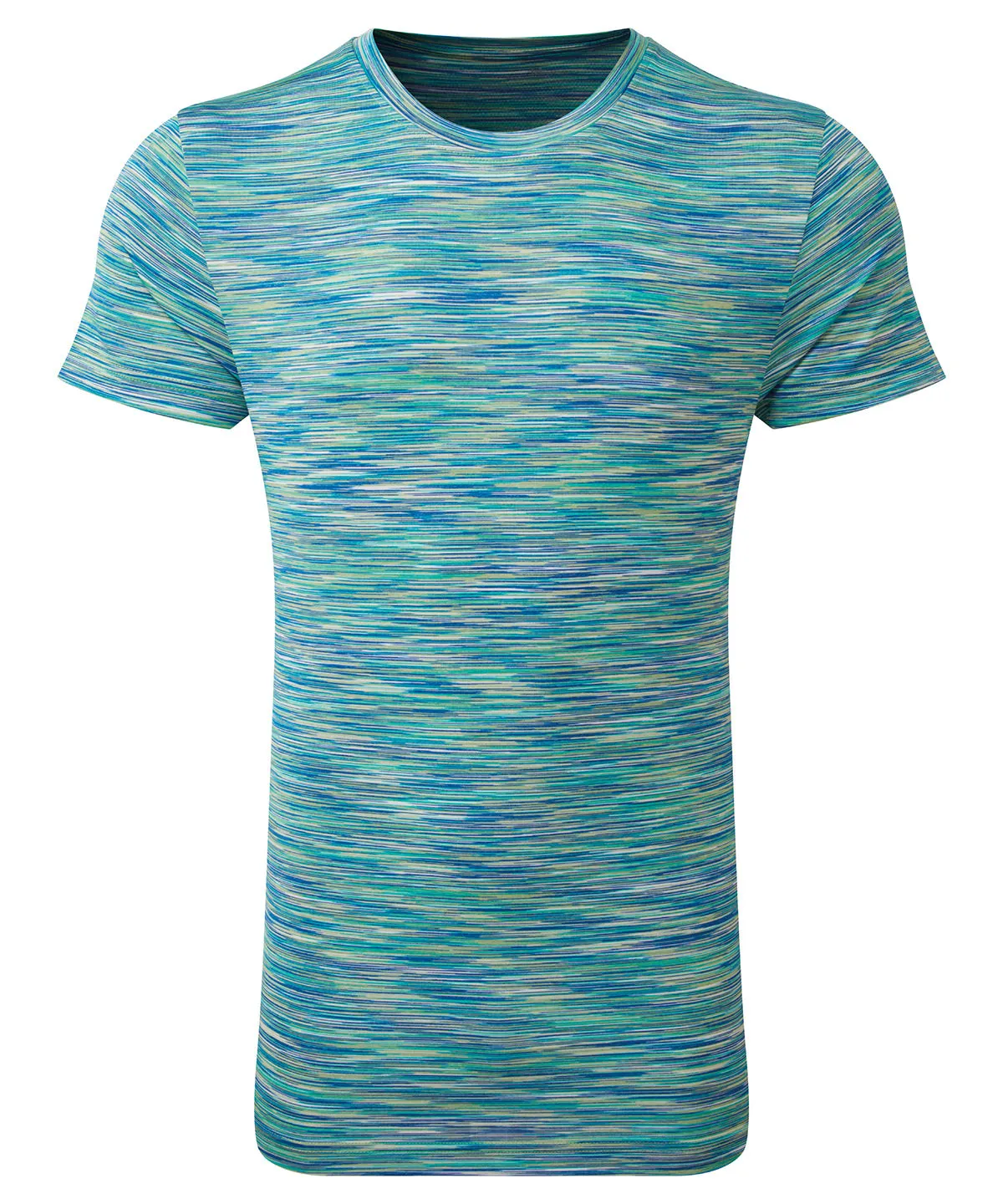 TriDri® space dye performance t-shirt | Green/Blue