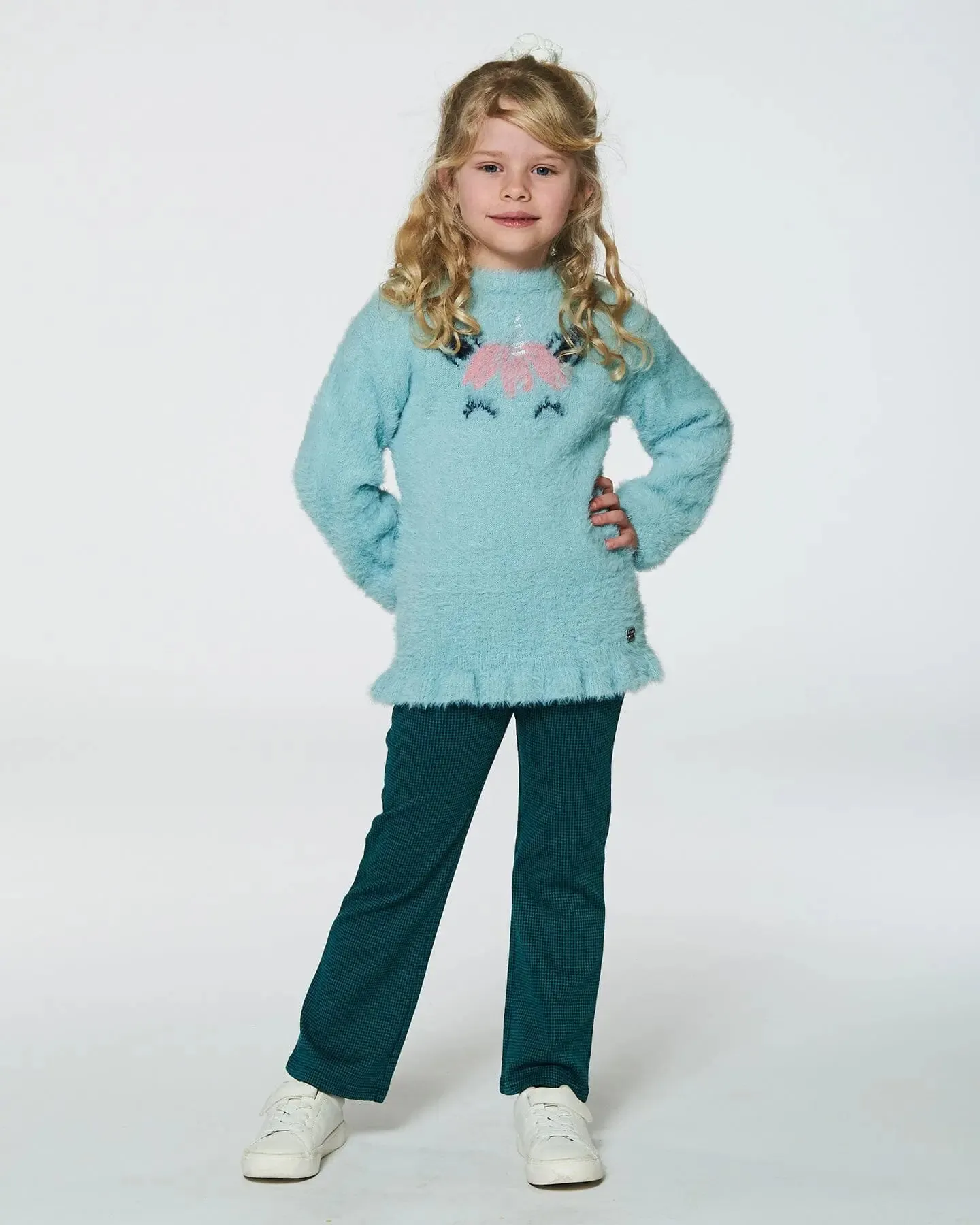 Unicorn Sweater Hairy Knit Turquoise