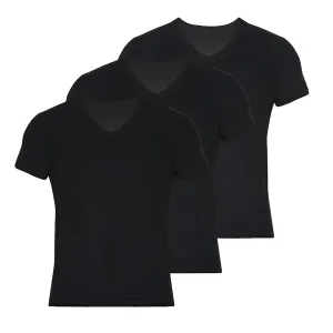 V Neck T Shirts for Men Rayon Made from Bamboo Tees Breathable Undershirts 3 Pack