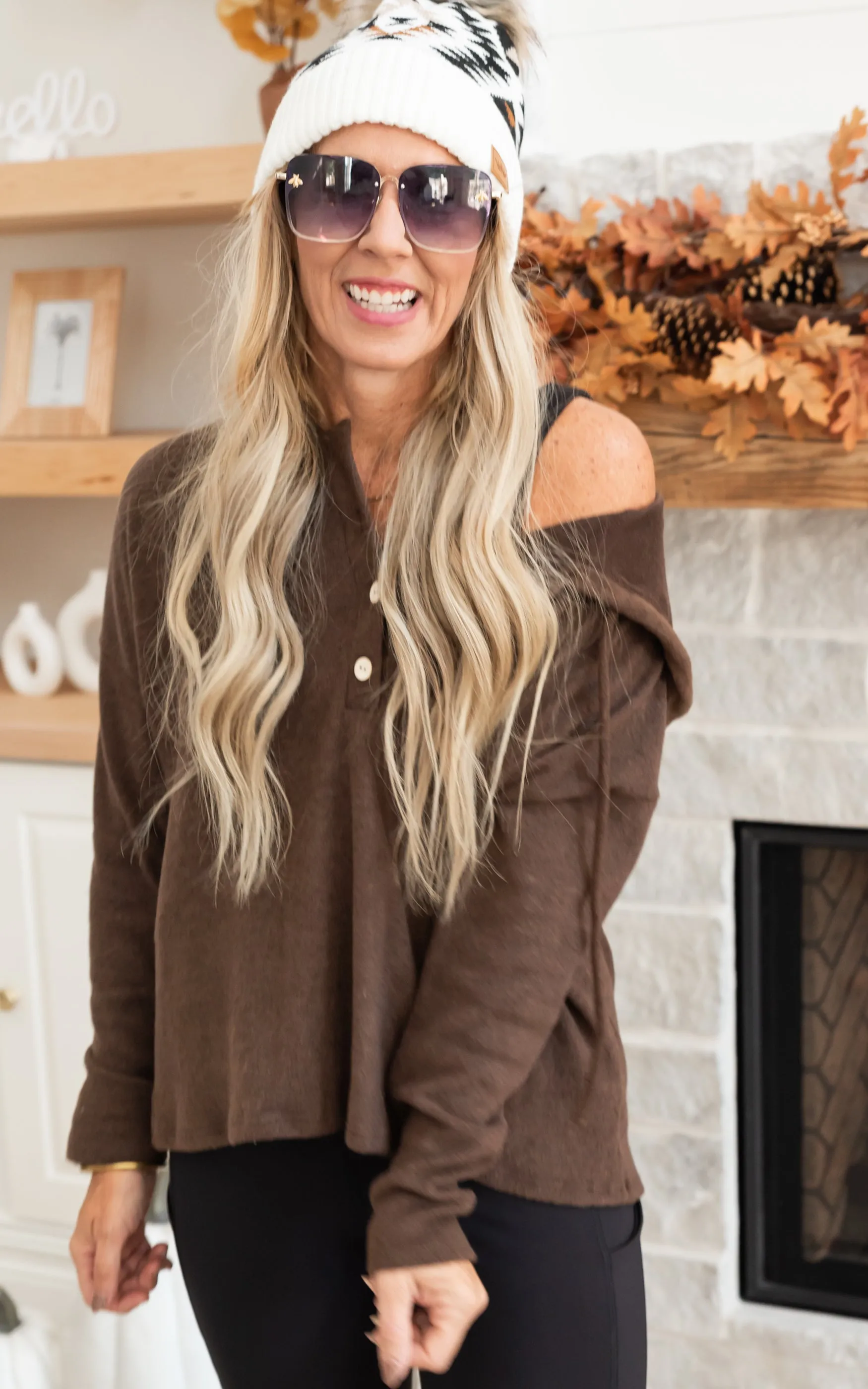 Warm and Fuzzy Brown Soft Knit Hoodie - Final Sale