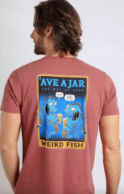 Weird Fish Ave A Jar Artist Tee Rosewood