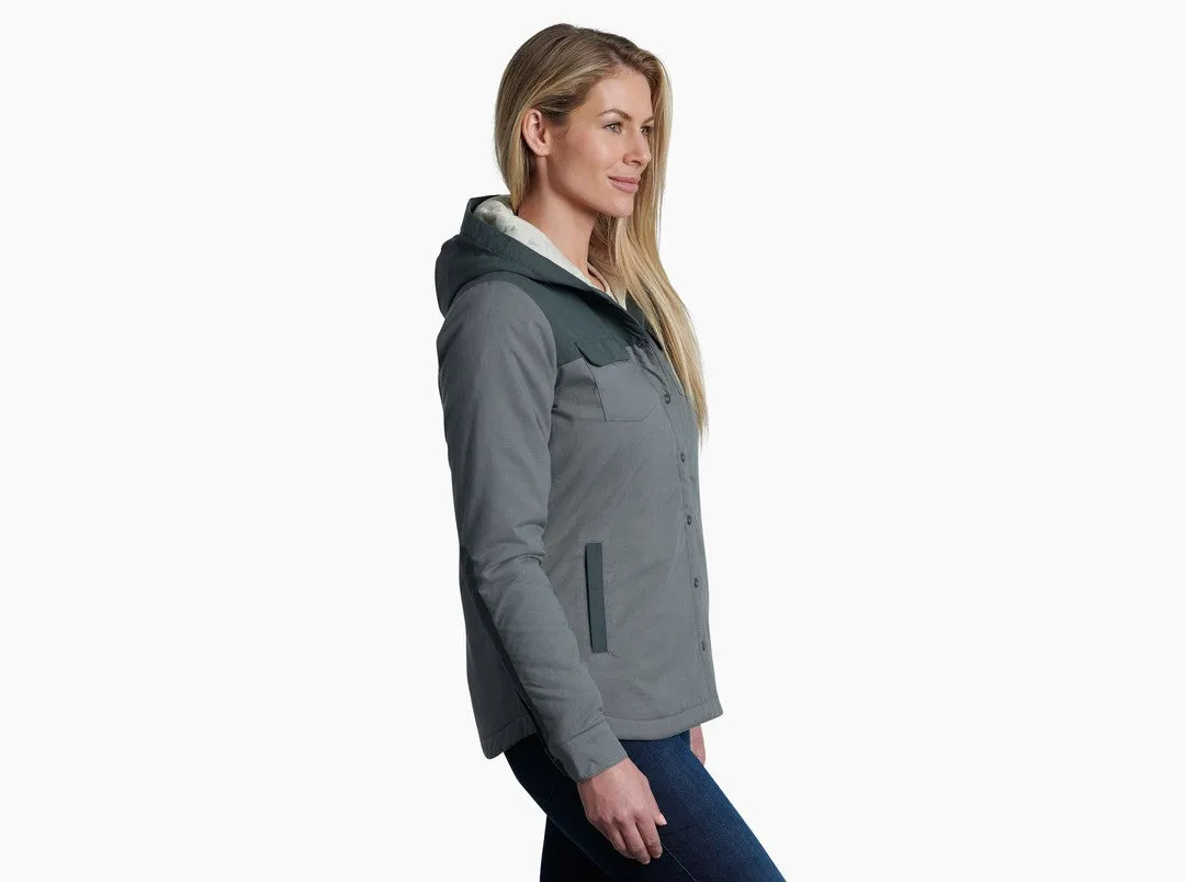 Women's Artisan Hooded Shirt Jacket