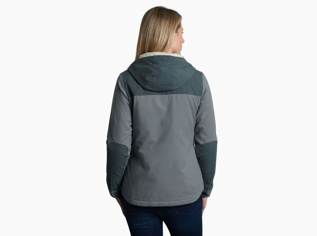 Women's Artisan Hooded Shirt Jacket