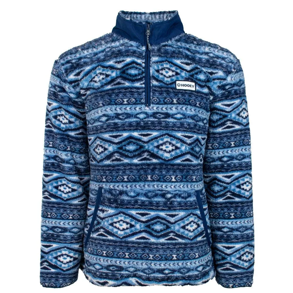 Youth "Hooey Fleece Pullover" Navy/Aztec